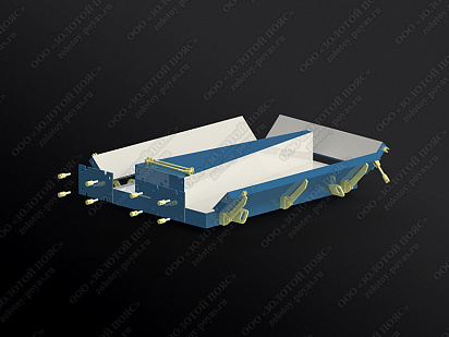 Металлоформа стоек К2,7-4А-350 на 2 места открытая