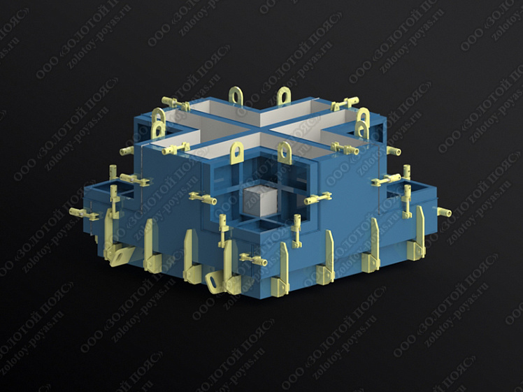 Металлоформа гексабитов ГБ-1 на 4 места закрытая