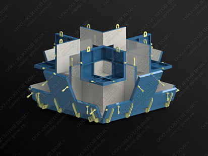 Металлоформа гексабитов ГБ-5 на 4 места открытая