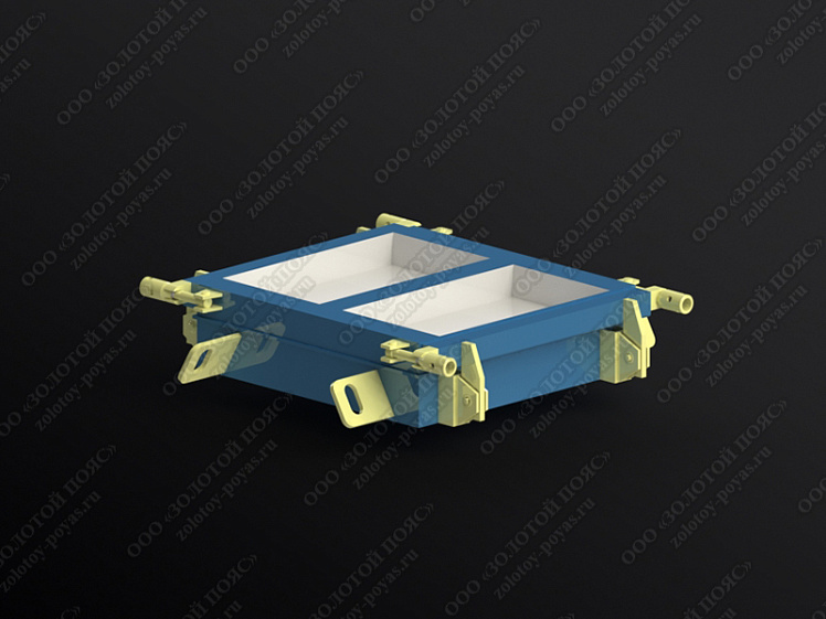 Металлоформа плиты лотка П2 на 2 формоместа закрытая