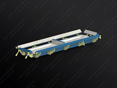 Металлоформа плит ПТ 75.180.16 на 2 места открытая