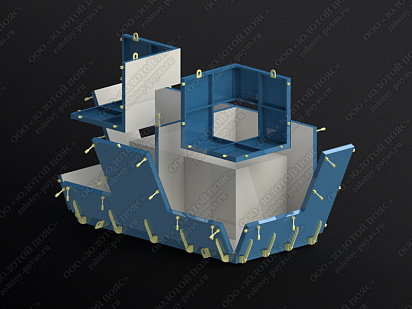Металлоформа гексабитов ГБ-20 на 2 места открытая