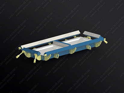 Металлоформа плит ПТ 75.120.12 на 2 места открытая