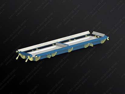 Металлоформа плит ПТ 75.210.14 на 2 места открытая