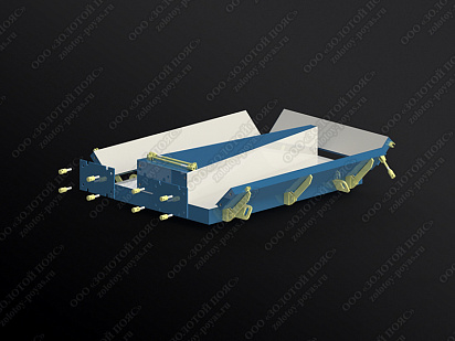 Металлоформа стоек К2,7-4Б-350 на 2 места открытая