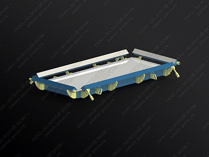 Металлоформа плит ПТ 300.120.12 открытая